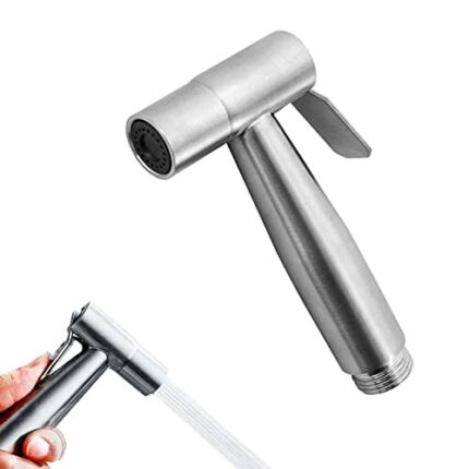 Handheld Bidet Sprayer Head Stainless Steel Bidet Shower Head Pressurized Water Gun Flusher Nozzle for Bathroom or Toilet,Multi-Function Toilet S