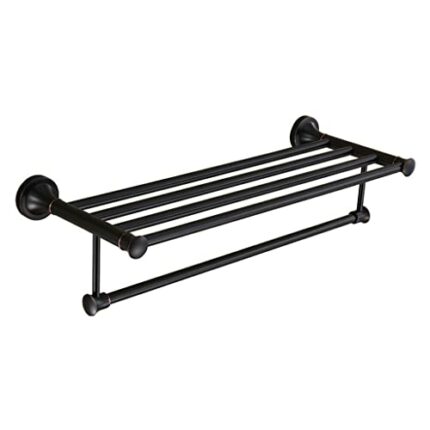 HIGOH Towel Racks,Bathroom Towel Rack Wall Mounted Towel Holder,Bronze Towel Bar Bath Towel Rack,Orb Rack,Bathroom European Retro Hardware
