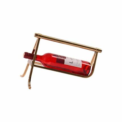 KXDCZ Stainless Steel Wine Rack- Stainless Steel Single Bottle Countertop Wine Holder, Free Standing Metal Wine Rack Table Top Wine Bottle Storag