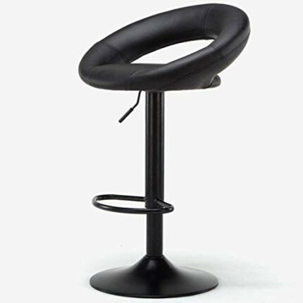 DINGZZ Hydraulic Bar Stool Dining Chairs with Backrest 360° Swivel Adjustable Height PU Upholstered Seat Assembled Pub Home
