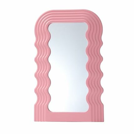D&XQAUO Irregular Frame Mirror - Wall-Mounted and Dressing Table | Beautiful Bedroom Hallway Entryway Decor
