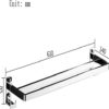 Bathroom Towel Rack Double Rod 304 Stainless Steel Towel Shelf Wall Mounted Thick Towel Rail Extension Bathroom Pendant Chrome Bath Towel Shelves