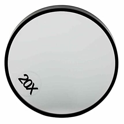 JJA 20X Magnifier Makeup Mirror, Round Magnifying 3.4 Makeup Vanity Mirror Cosmetic Mirror With Two Suction Cups for Shaving Makeup