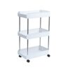 BETTER ANGEL XING Slim Storage Cart 3 Tier Mobile Shelving Unit Organizer Slide Out Storage Rolling Utility Cart Tower Rack For Kitchen Bathroom
