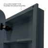 Black Arch Medicine Cabinet With Mirror, Recessed Medicine Cabinet Or Surface Mount - 16" x 27" In, Black Farmhouse Bathroom Medicine Cabinet Wit