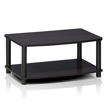 Furinno Toolless TV Stands, Wood, Dark Walnut, one size