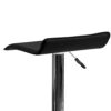DINGZZ Black Vinyl Adjustable Height Barstool with Solid Seat and Chrome Base Stool Chair Bar Stool