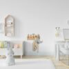 Children's Wardrobe - Handmade - 5 Metal Hooks - 40x21 cm - Coat Rack with Animals - Hanging Coat Rack - Wood - Wall Coat Rack - with Holders