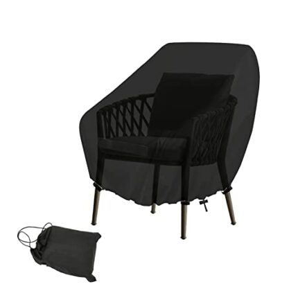 Timisea Patio Chair Covers,Garden Stacking Chair Cover,Patio Seat Covers,Garden Chair Covers,Waterproof Heavy Duty Outdoor Furniture Cover, 89 x