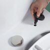 4 Pcs Toilet Seat Fittings and Fixtures, Toilet Lid Top Fixing Hinges Screws Expanding Nylon Nuts WC Hinge Blind Hole Fittings, White