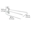 WENKO Turbo-Loc® Quadro Stainless Steel Towel Rail with 2 Arms - No Drilling Required, Rustproof Stainless Steel, 6.5 x 14.5 x 40 cm, Chrome