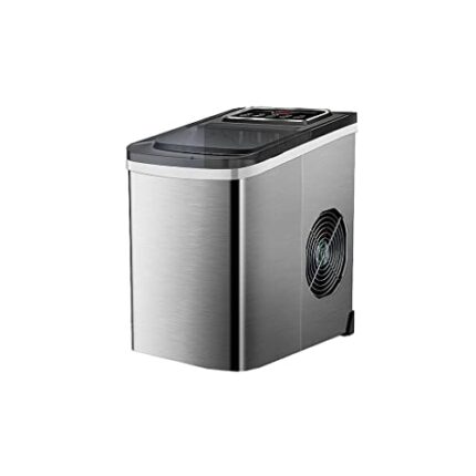 RJJ 15KG Stainless Steel Electronic Touch Screen Ice Maker Small Household Timing Cleaning Temperature Display