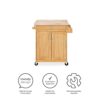 DINGZZ Kitchen Island Cart With Drawer & Storage Shelves, Spice Rack, Towel Bar, Butcher Block Top (Color : Wit, Size : 32 * 19 * 3535in)