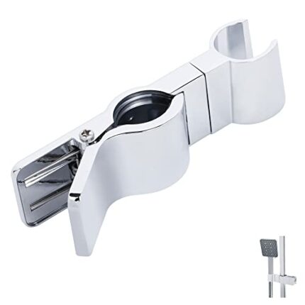 Shower Head Holder Clamp 35°Rotation Adjustable Shower Head Bracket No Drilling Universal 20-29mm Shower Holder Bracket Replacement for Bathroom