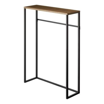 YAMAZAKI Home Modern Console, Slim Narrow Accent Entryway Or Living Room, Metal and Wood Skinny Hallway Or Sofa Table | Steel, Alloy, Black, One