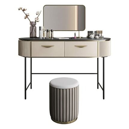 DINGZZ Slate Bedroom Dressing Table and Chair Combination with Storage Cabinet Combination Dressing Table