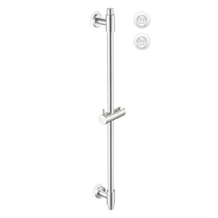 KES Shower Riser Rail Self Adhesive Wall Mounted, Stainless Steel Shower Slider Rail with Adjustable Shower Head Holder Brushed Finish 78CM, F209