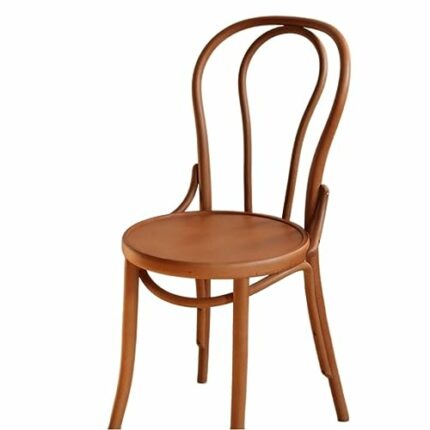 REHBEDWA Wood Dining Chairs Chairs for Kitchen Retro and Nostalgic Home Furniture Backrest Stool Movable