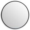 ZENMAG Round Wall Mirror, 30" Metal Framed Round Mirror, Large Bathroom Mirror, Decorative Large Black Round Wall Mirror for Living Room, Bedroom