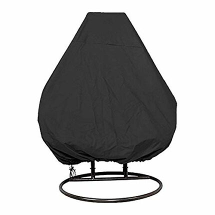 CHEYLIZI Patio Hanging Chair Cover 232 * 203cm 210D Oxford Fabric Garden Cocoon Egg Chair Garden Furniture Protective Cover with Drawstrings (Dou