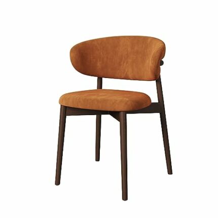 LUKEO Dining Chairs Relax Ergonomic Dining Chair Kitchen Leathr Wooden Home Furniture (Color : A, Size : Light Grey)