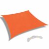 Warooma 2.5m x 2.5m Sun Shade Sails Canopy with Rope Rectangle Sand UV Heavy Duty Commercial Grade Patio Waterproof Block Sun Shade Awning for Ou