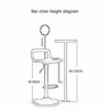 DINGZZ Hydraulic Bar Stool Dining Chairs with Backrest 360° Swivel Adjustable Height PU Upholstered Seat Assembled Pub Home (Color : Svart)