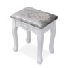 Centro Dressing table With Oval Mirror & 4 Drawer Stool Set Makeup Vanity Table, Cosmetic Bedroom Dresser Make Up Desk For Bedroom Furniture