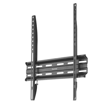 Hama Ultraslim TV Wall Bracket (32 - 65 Inches, fixed, VESA bracket up to 400 x 400, max. 35 kg, incl. Fischer dowels) black