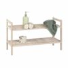 Wenko Norway System with 2 Shelves Natural White, Walnut wood, 40.5 x 27 x 69 cm