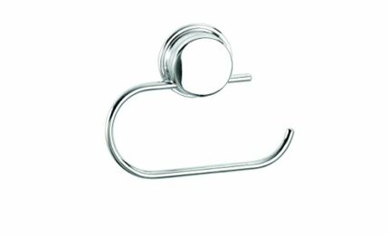 Croydex QM281141 Rust Free Stick 'N' Lock Plus Toilet Roll Holder, Stainless_Steel, Silver