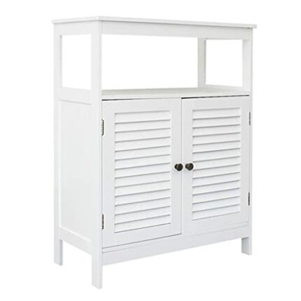 DSHGDJF 100-page Two-door Cabinet Bathroom Dining Room Porch MDF 60x30x80CM White
