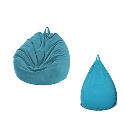 MOVKZACV Bean Bag Chair Lazy Sofa Soft Corduroy Bean Bag Cover (without Filler), Large Lazy Lounger High Back Bean Bag Chair for Adults and Kids