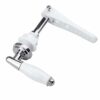 Toilet Flush Handle Split Replacement Traditional Victorian Style Chrome Plated Metal Handle for Toilet WC Cistern Tank for Toilet WC Cistern Tan