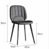 dining chair Kitchen Dining Room Furniture Chairs Set Of 2 Dining Chairs With Metal Feet And Backrest PU Leather Seat Suitable For Kitchen Dining