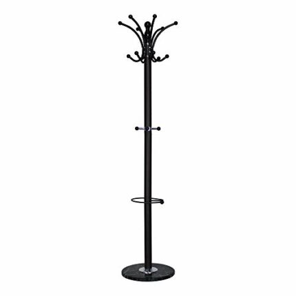 Totò Piccinni Alba Floor Standing Marble Coat Rack with Umbrella Holder, Brown, 174 cm