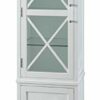 VERSANORA Teamson Home Bathroom Dawson Grey Wooden Free Standing Cabinet EHF-6841G, 33 x 66 x 86.4