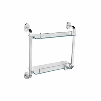 RSOCHS Multifunctional Towel Rack -Double Glazed Shelf Kitchen Bathroom Stainless Steel Drawing Towel Rack, Anticorrosion and Rust Prevention