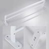 Towel Rack Aluminum Towel Rail Double pole Towel Holder Wall Mounted Bathroom Kitchen Accessories White paint surface Screws Mounting
