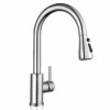 APPASO Kitchen Sink Mixer Taps with Pull Out Spray, Solid Stainless Steel Pull Out Kitchen Tap with 3 Modes, Brushed Nickel High Arch Single Hand