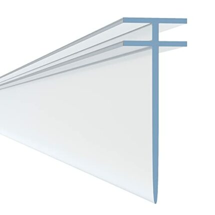 HNNHOME T Profile Channel Shower Screen Seal Strip for Folding Straight Glass 2.2 Meter
