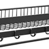 Towel Rack Holder Bathroom Wall Mounted with Storage Shelf and 5 hook rack Enlarge the design Space Aluminum Towel Rails for save Space