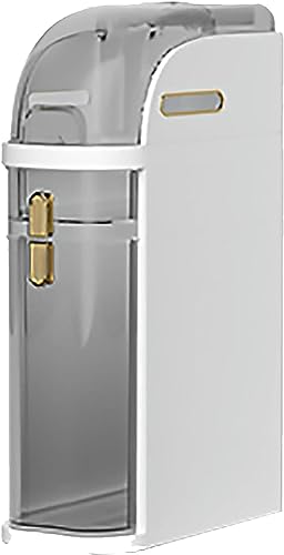 Bathroom Floor Storage Cabinet 7in Narrow Tall Slim Bathroom Storage Tower with Clear Drawers and Casters Side Storage Organizer Cabinet for Tiny