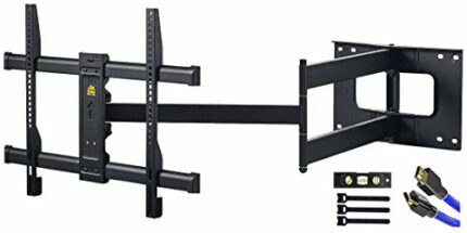 FORGING MOUNT Long Reach TV Wall Bracket Mount Swivel Tilt Full Motion TV Bracket 109CM Articulating Arm TV Wall Mount,Fits 37 to 80 Inch Flat/Cu