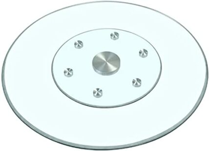 SkiPdr Glass Dining Table,12mm Thick Round Glass Table Top Clear Tempered Glass With Beveled Polished, For Dining Table Coffee Table Home & Offic