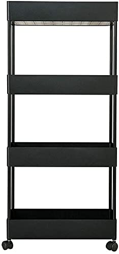 Storage Trolley Storage Trolleys Utility Carts Kitchen Furniture Trolley Rack Floor Storage Shelf Metal For Bedroom Living Room Bathroom (Color :