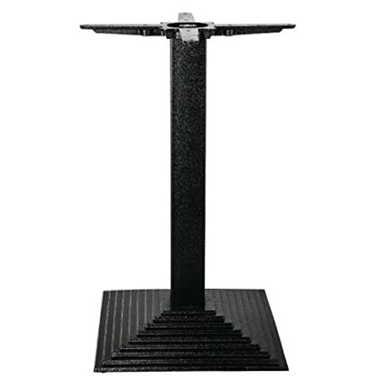 Bolero Cast Iron Step Square Table Base - Durable Design with Adjustable Feet - Perfect for Indoor & Outdoor Use In Restaurants, Homes or Cafes -