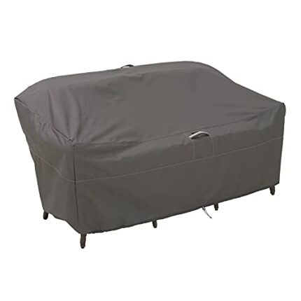 Classic Accessories Ravenna Garden Sofa Loveseat Cover, Dark Taupe/Mushroom/Espresso (224cm, Large)