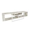 DECOROTIKA Asal 150 cm Wide TV Unit Media Console for TVs up to 65 inch (White and Black)