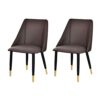 dining chair Kitchen Dining Room Furniture Chairs Set Of 2 Dining Chairs Matte Leather Upholstered Accent Chairs Modern Living Room Side Chairs f